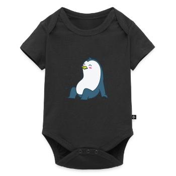 Pinguin und der Nachthimmel Antarktis - Baby Premium Kurzarmbody - Schwarz - Vorne