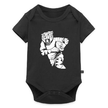 Rugby Tiger - Baby Premium Kurzarmbody - Schwarz - Vorne