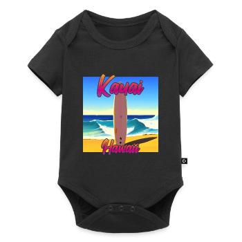 Surfen in Kauai - Baby Premium Kurzarmbody - Schwarz - Vorne