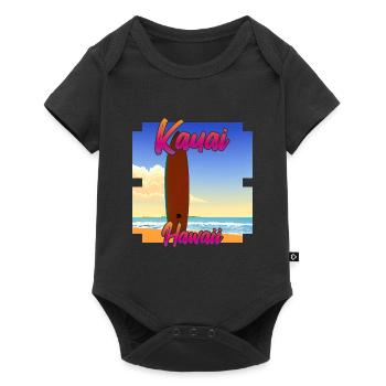 Surfen in Kauai - Baby Premium Kurzarmbody - Schwarz - Vorne