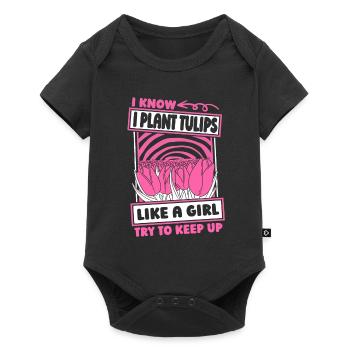 Tulips - Baby Premium short-sleeve bodysuit - black - Front