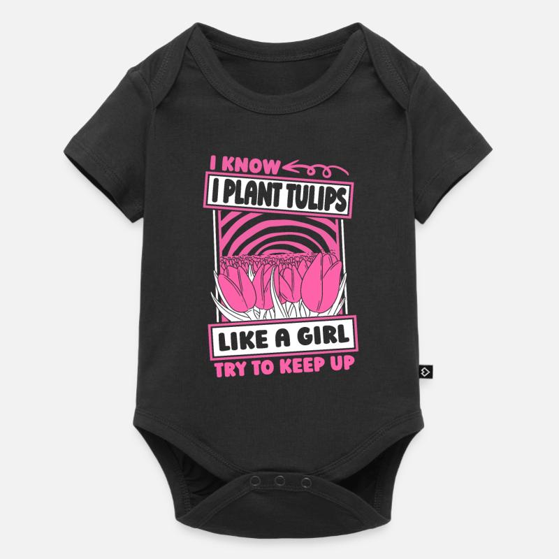 Tulpen - Baby Premium Kurzarmbody - Schwarz