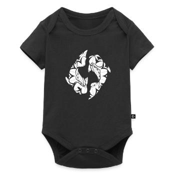 Signe du zodiaque Symbole Poissons - Body à manches courtes Premium Bébé - noir - Devant