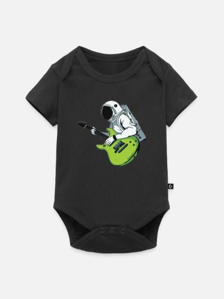 E Gitarre Elektrogitarre - Baby Premium Kurzarmbody - Schwarz