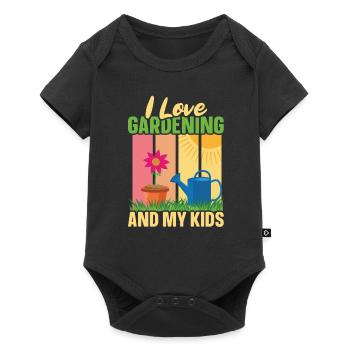 Hobbygärtner Garten Mutter Gärtnerische Mama - Baby Premium Kurzarmbody - Schwarz - Vorne