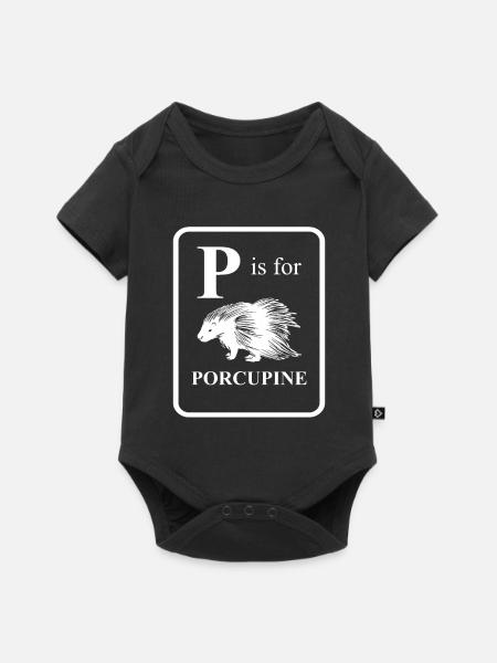 Stachelschwein - Baby Premium Kurzarmbody - Schwarz