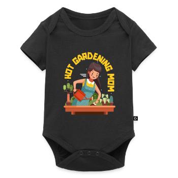 Hobbygärtner Garten Mutter Gärtnerische Mama - Baby Premium Kurzarmbody - Schwarz - Vorne