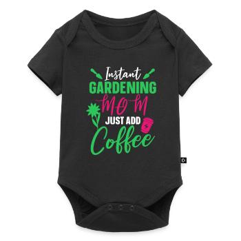 Hobbygärtner Garten Mutter Gärtnerische Mama - Baby Premium Kurzarmbody - Schwarz - Vorne