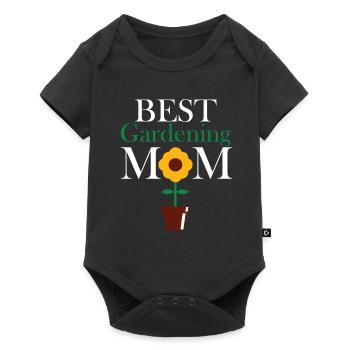 Hobbygärtner Garten Mutter Gärtnerische Mama - Baby Premium Kurzarmbody - Schwarz - Vorne