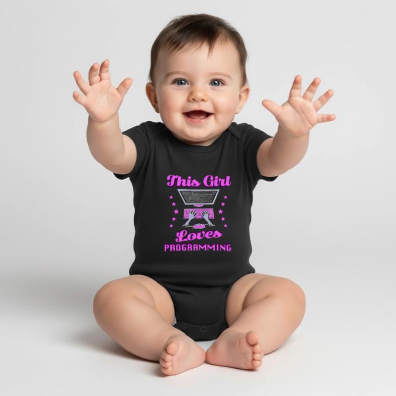 Developer Coder Programmer Girl Baby Premium short-sleeve bodysuit