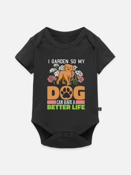 Hobby Gardener Garden Dog - Body à manches courtes Premium Bébé - noir