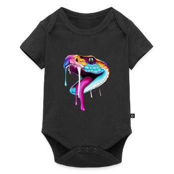 Gradients in the queue - Baby Premium short-sleeve bodysuit - black - Front