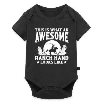 Rodeo Cowboy Hand Ranch Cowboy - Baby Premium Kurzarmbody - Schwarz - Vorne