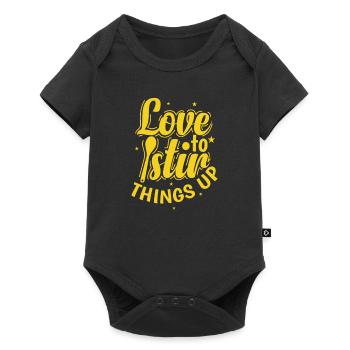 Love to stir Things up Koch Hobby Essen Küche - Baby Premium short-sleeve bodysuit - black - Front