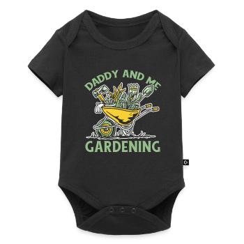 Hobbygärtner Garten Vati Gärtnerischer Vater - Baby Premium Kurzarmbody - Schwarz - Vorne
