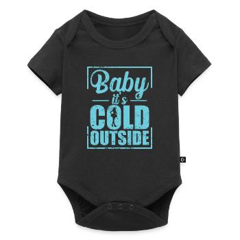 Baby it’s Cold Outside Schlittschuhlaufen - Baby Premium Kurzarmbody - Schwarz - Vorne