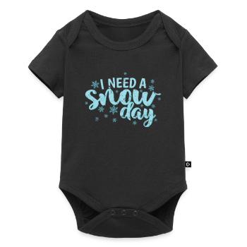 I Need a Snow Day Winter Season Tobogganing - Baby Premium short-sleeve bodysuit - black - Front