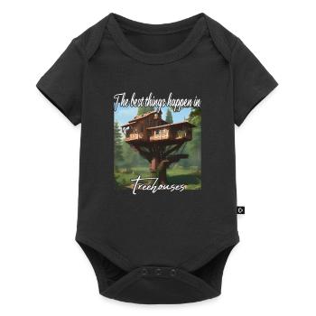 Cabane dans les arbres - Les meilleures choses arrivent - Body à manches courtes Premium Bébé - noir - Devant