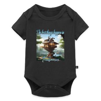 Cabane dans les arbres - Les meilleures choses arrivent - Body à manches courtes Premium Bébé - noir - Devant