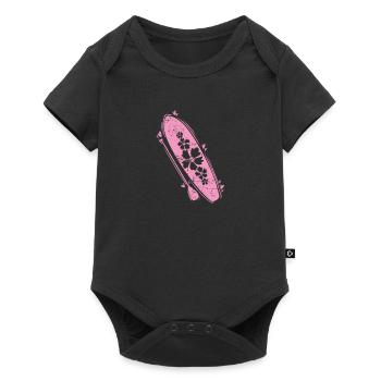 SUP Sport Stand up Paddle Balance halten - Baby Premium Kurzarmbody - Schwarz - Vorne