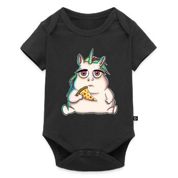 Unicorn Pizza - Baby Premium short-sleeve bodysuit - black - Front
