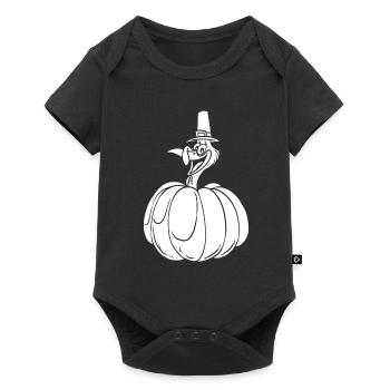 Thanksgiving Pumpkin - Baby Premium short-sleeve bodysuit - black - Front
