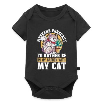 Hobbygärtner Garten Katzenartig Gartenkatze - Baby Premium Kurzarmbody - Schwarz - Vorne