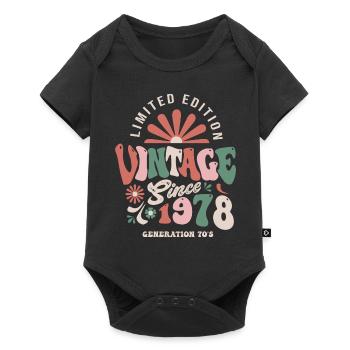 1978 Anniversary 1978 vintage - Baby Premium short-sleeve bodysuit - black - Front