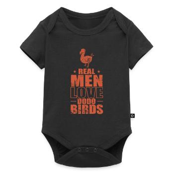 Real Men Love Dodo Birds Animal Bird - Baby Premium short-sleeve bodysuit - black - Front