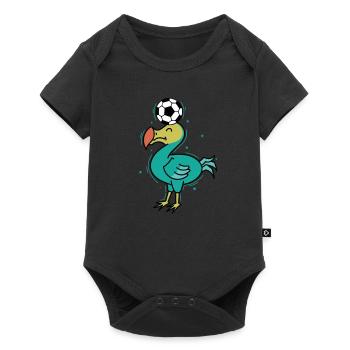 Dodo plays football bird from Mauritius - Baby Premium short-sleeve bodysuit - black - Front