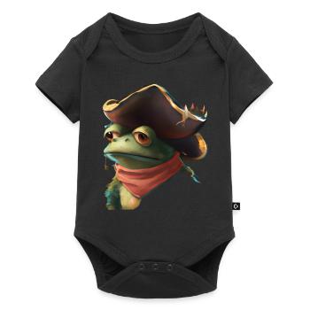 Pirate Frog Frog Pirates - Baby Premium short-sleeve bodysuit - black - Front