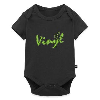 Vinyle avec partitions Enregistrer de la musique - Body à manches courtes Premium Bébé - noir - Devant