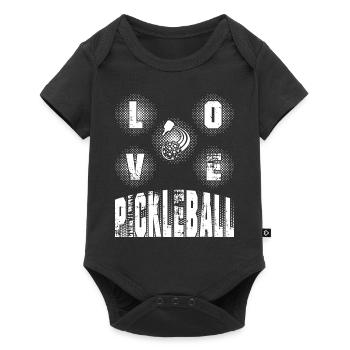 "Love Pickleball" - Baby Premium short-sleeve bodysuit - black - Front