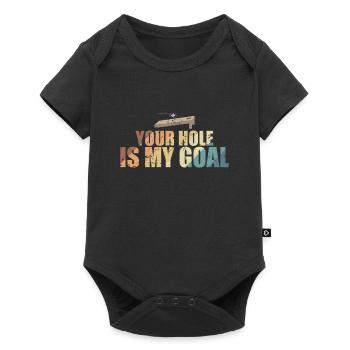 Your Hole is my Goal Cornhole Game - Body à manches courtes Premium Bébé - noir - Devant