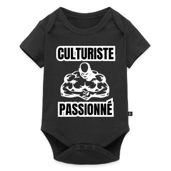 culturiste passionné - Body à manches courtes Premium Bébé - noir - Devant