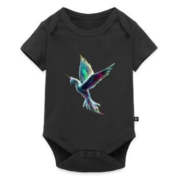 Unicorn Bird - Baby Premium short-sleeve bodysuit - black - Front