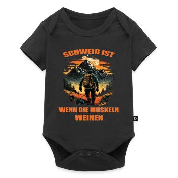 Schweiß ist wenn die Muskeln weinen - Baby Premium Kurzarmbody - Schwarz - Vorne