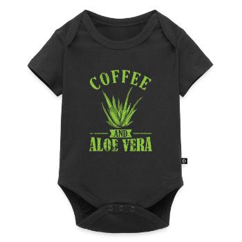 Café et Aloe Vera Crème Cosmétique Naturelle - Body à manches courtes Premium Bébé - noir - Devant