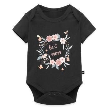best mom - Baby Premium Kurzarmbody - Schwarz - Vorne