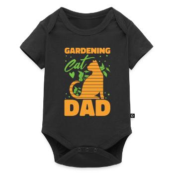Hobbygärtner Garten Papa Gartenkatze - Baby Premium Kurzarmbody - Schwarz - Vorne