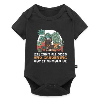 Hobby Gardener Garden Funny Garden Dog - Baby Premium short-sleeve bodysuit - black - Front