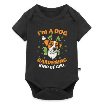 Hobby Gardener Garden Funny Garden Dog - Baby Premium short-sleeve bodysuit - black - Front