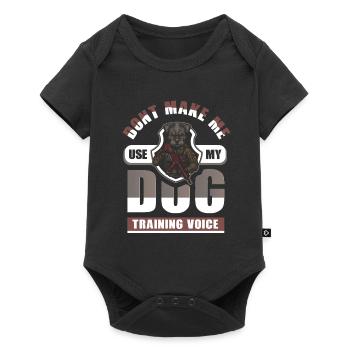 Dresseur de chiens drôle - Body à manches courtes Premium Bébé - noir - Devant