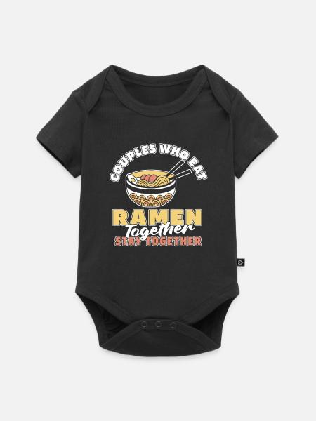 Ramen Paar - Baby Premium Kurzarmbody - Schwarz