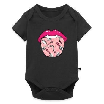 Amateur gardener garden tongue - Baby Premium short-sleeve bodysuit - black - Front