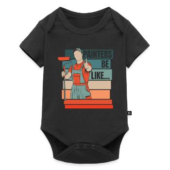 Peintre Vernisseur - Body à manches courtes Premium Bébé - noir - Devant