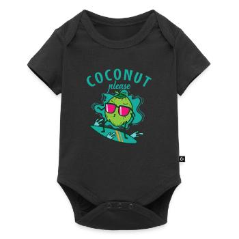 Coconut while surfing Coconut Please - Baby Premium short-sleeve bodysuit - black - Front
