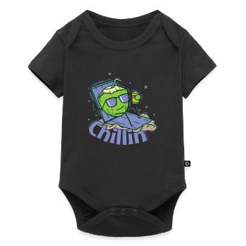 Chillin coconut on the beach exotic - Baby Premium short-sleeve bodysuit - black - Front
