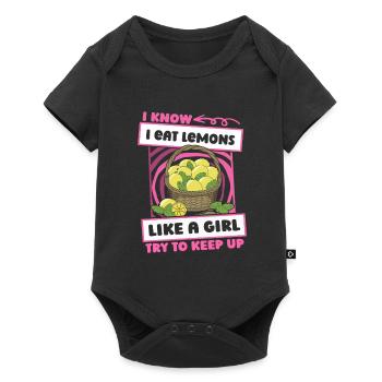 Lemon Funny - Baby Premium short-sleeve bodysuit - black - Front
