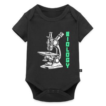 Biology Biologist Microscope Biology - Baby Premium short-sleeve bodysuit - black - Front